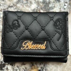 A Little Black Wallet Black n Light Pink